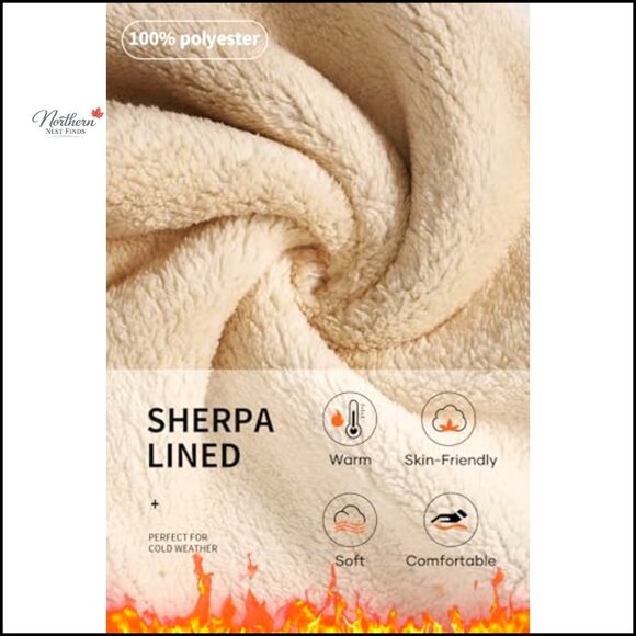 Men's Sherpa Lined Zip Hoodie Jacket, Fleece Winter Coat, S-XXL - Picture 5 of 7